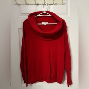 Banana Republic Bold Red Cowl Neck Sweater